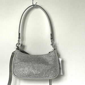 Coach Teri Mini Crossbody Bag Silver Leather Crystal CW322 Shoulder Bag Glam