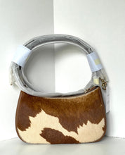 Load image into Gallery viewer, Coach Teri Shoulder Bag CDW45 Haircalf Cow Print  Brown Leather Gold Tone E
