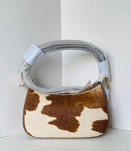 Load image into Gallery viewer, Coach Teri Shoulder Bag CDW45 Haircalf Cow Print  Brown Leather Gold Tone G