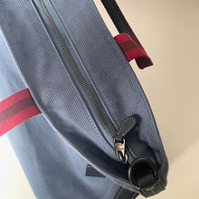 Load image into Gallery viewer, Coach Tote Bag Large Zip Top Blue Canvas Leather CJ486 Logo NWT READ