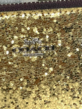 Load image into Gallery viewer, Coach Wizard of Oz Gold Glitter Mini Skinny Leather Wallet Keyring Box