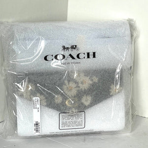 Coach Wyn Crossbody Bag Envelope Clutch Black Leather Daisy Floral CS017