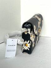 Load image into Gallery viewer, Coach Wyn Crossbody Bag Envelope Clutch Black Leather Daisy Floral CS017