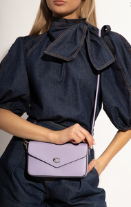 Coach Wyn Crossbody Bag Clutch Soft Purple Leather Shoulder C8439 Envelope