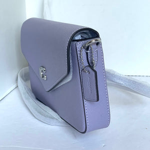 Coach Wyn Crossbody Bag Envelope Clutch Soft Purple Leather Shoulder C8439