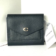Load image into Gallery viewer, Coach Wyn Small Wallet Womens Black Leather Trifold Billfold C2328 ORGPKG