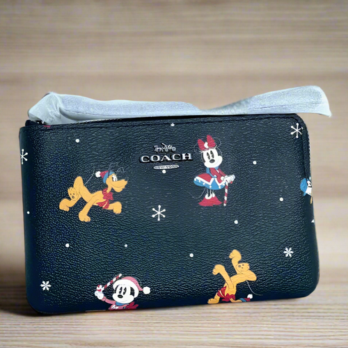 Coach_X_Disney_Corner_Zip_Wristlet_Holiday_Black_Minnie_Mickey_Daffy_Pluto_CN031