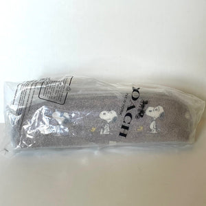 Coach X Peanuts Pencil Case Snoopy Signature Canvas CBT17 Brown Leather