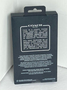 Coach iPhone 151413 Folio Case Brown Signature Canvas Detachable Wallet