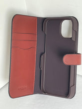 Load image into Gallery viewer, Coach iPhone 151413 Folio Case Brown Signature Canvas Detachable Wallet