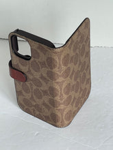 Load image into Gallery viewer, Coach iPhone 151413 Folio Case Brown Signature Canvas Detachable Wallet