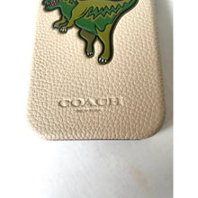 Load image into Gallery viewer, Coach iPhone 16 Pro Case Ivory Pebbled Leather Rexy Embossed Slim Wrap