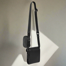Load image into Gallery viewer, Coach Charter North Souch Crossbody Black Leather w Hybrid Pouch 2 in 1  C2388