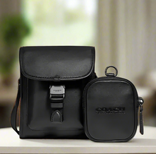 Load image into Gallery viewer, Coach Charter North Souch Crossbody Black Leather w Hybrid Pouch 2 in 1  C2388