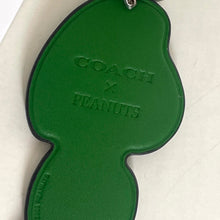 Load image into Gallery viewer, CoachxPeanuts2025PeppermintPattyLeatherBagCharmKeychainCBG57Green
