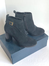 Load image into Gallery viewer, Cole Haan Harrington Ankle Boots Womens 8.5 Black Suede High Heel Booties