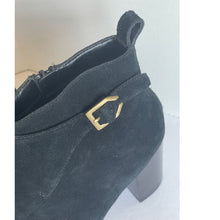 Load image into Gallery viewer, Cole Haan Harrington Ankle Boots Womens 8.5 Black Suede High Heel Booties
