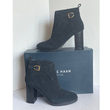 Load image into Gallery viewer, Cole Haan Harrington Ankle Boots Womens 8.5 Black Suede High Heel Booties