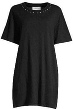 Load image into Gallery viewer, Current Elliott Dress Womens Extra Small Black TShirt Glitter Crewneck Short Cotton