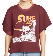 Load image into Gallery viewer, Current Elliott Sweatshirt Womens Small Red Oversized Cropped Surf Terry Top