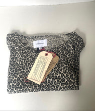 Load image into Gallery viewer, Leopard print bag with tags on a white background