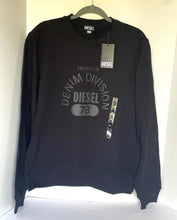 Load image into Gallery viewer, DIESEL Sweater Mens Extra Large XL Black Sweatshirt S-Ginn-E17 Denim Division