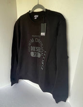 Load image into Gallery viewer, DIESEL Sweater Mens Extra Large XL Black Sweatshirt S-Ginn-E17 Denim Division