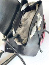 Load image into Gallery viewer, DKNY Backpack Mini Womens Black Leather Butterfly Garden Lex Hand Bag