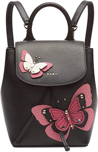 DKNY Lex Backpack Mini Black Crossbody Leather Butterfly Bag