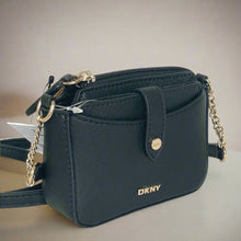 Load image into Gallery viewer, DKNY Thomasy Micro Mini Crossbody Bag Black Handbag w Wallet Vegan Leather