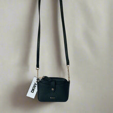 Load image into Gallery viewer, DKNY Thomasy Micro Mini Crossbody Bag Black Handbag w Wallet Vegan Leather