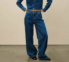Load image into Gallery viewer, DL1961 Isabel Pleated Wide Leg Jeans Womens 28 Mid Rise North Beach