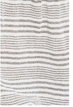 Load image into Gallery viewer, Derek Lam Shirt Womens 10 Gray V-Neck Stripe Cotton Tunic Tassel Tie Top