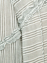 Load image into Gallery viewer, Derek Lam 10 Crosby Women&#39;s Stripe Cotton V-Neck Tassel Tie Blouse Tunic -10