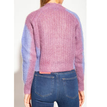 Load image into Gallery viewer, Diesel Cardigan Sweater M-ILLY Womens Medium Purple Crop Wool Mohair VNeck