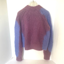 Load image into Gallery viewer, Diesel Cardigan Sweater M-ILLY Womens Medium Purple Crop Wool Mohair VNeck