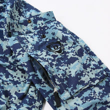 Load image into Gallery viewer, Diesel S-Davies Blue Camo Cotton Button Down Shirt Men's XXL