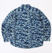 Load image into Gallery viewer, Diesel S-Davies Blue Camo Cotton Button Down Shirt Men's XXL