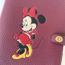 Load image into Gallery viewer, DisneyXCoachNotebookMinnieMouseLeatherBrassWineCQ803ORGPKG_9