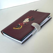 Load image into Gallery viewer, DisneyXCoachNotebookMinnieMouseLeatherBrassWineCQ803ORGPKG_9