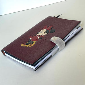 DisneyXCoachNotebookMinnieMouseLeatherBrassWineCQ803ORGPKG_9