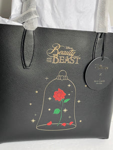 Disney X Kate Spade Beauty And The Beast Small Reversible Tote Black Wristlet