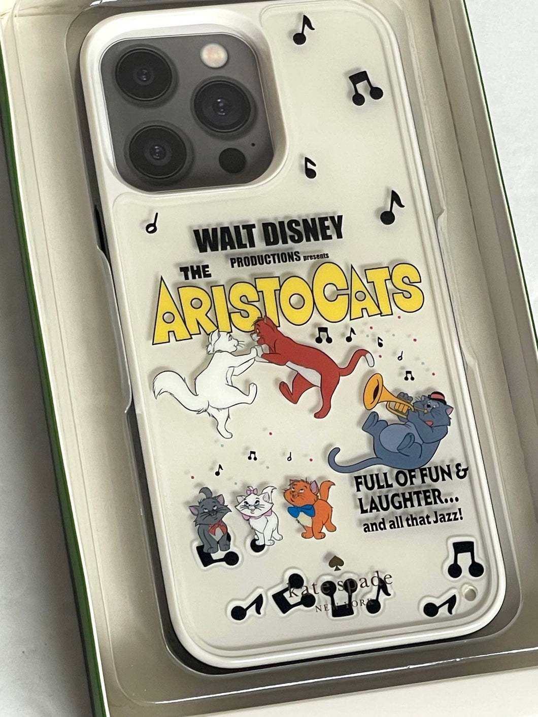 Disney X Kate Spade iPhone 14 PRO MAX Aristocats Liquid Case Hard Shell