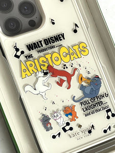Disney X Kate Spade iPhone 14 PRO MAX Aristocats Liquid Case Hard Shell