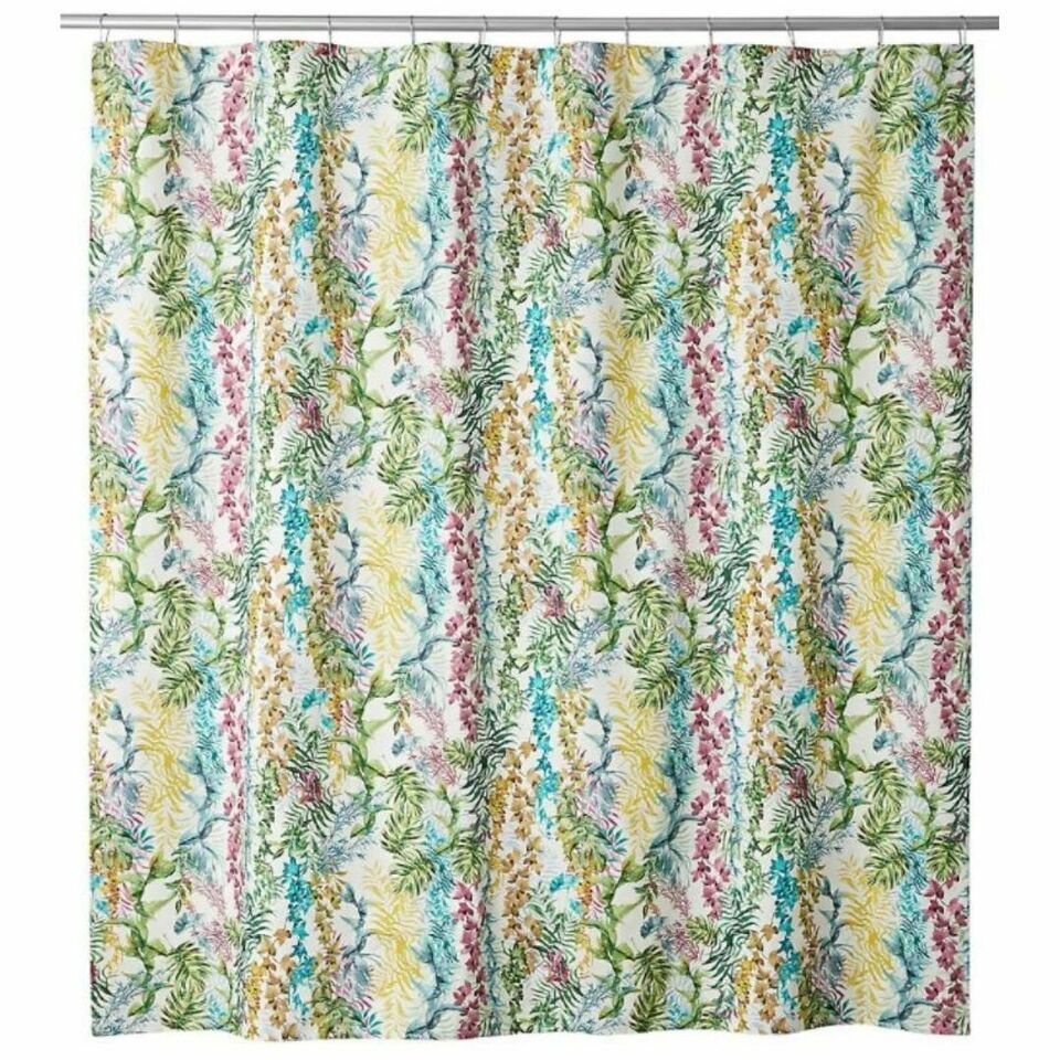 Distinctly Home Shower Curtain Floral Cotton English Garden Cotton 72x72 Florence