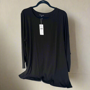 Eileen Fisher - Stretch Jersey Knit Crew Neck Long Top