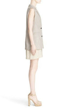 Load image into Gallery viewer, Eleventy Women's Double Breasted Sleeveless Tweed Long Beige Vest Jacket - 12 - Luxe Fashion Finds