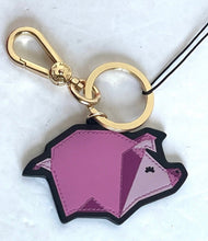 Load image into Gallery viewer, Emporio Armani Year of the Pig Bag Charm Pink Leather Gold Key Chain Box Zodiac