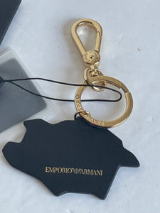 Emporio Armani Year of the Pig Bag Charm Pink Leather Gold Key Chain Box Zodiac