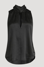 Load image into Gallery viewer, Equipment Augusta Silk Top Womens Black Halterneck Sleeveless Cutout Blouse